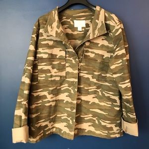 Caslon Camo Army Jacket Size L Womens